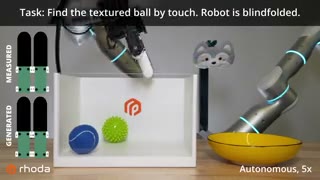 Rhoda robot manipulating objects using touch